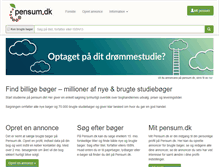 Tablet Screenshot of pensum.dk